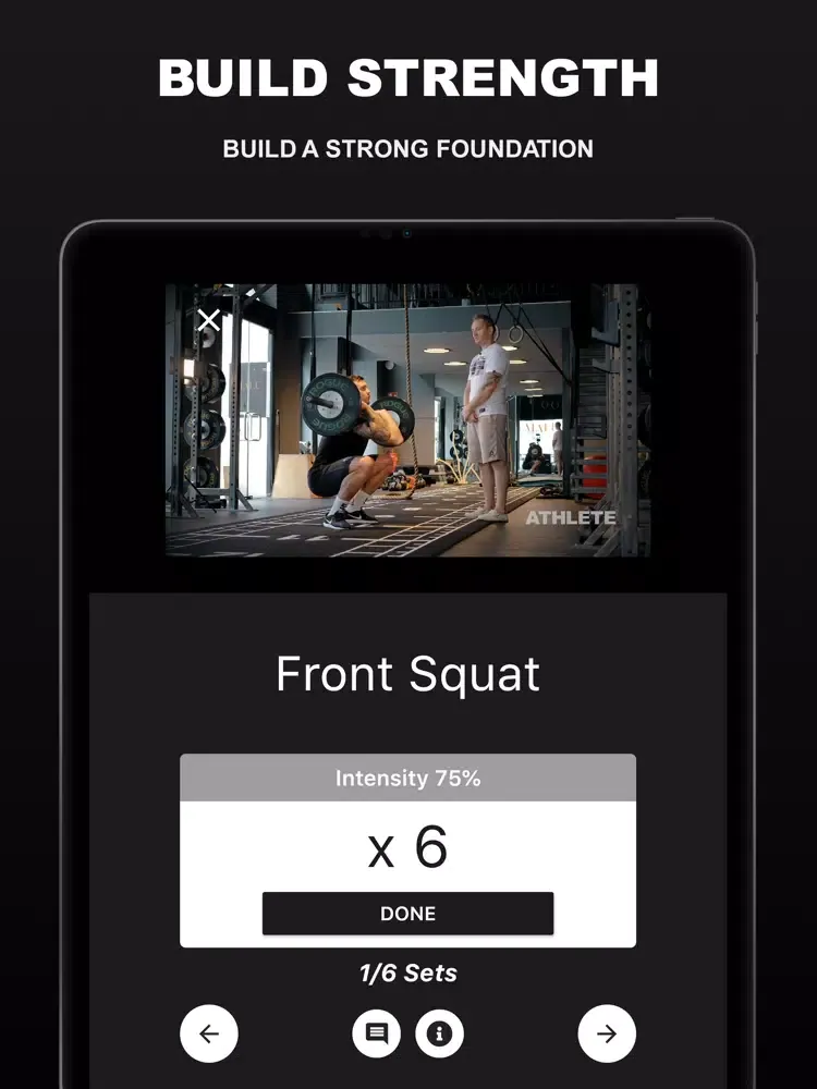 Tangkapan layar ATHLETE.CO MMA Workout Program iPad 