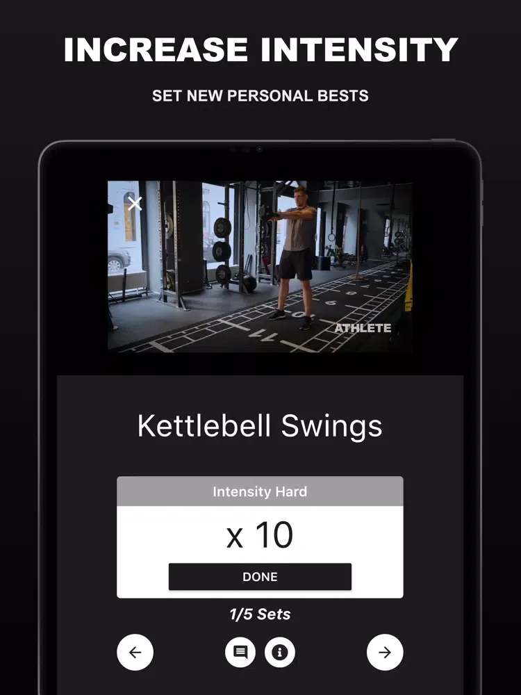 Tangkapan layar ATHLETE.CO MMA Workout Program iPad 