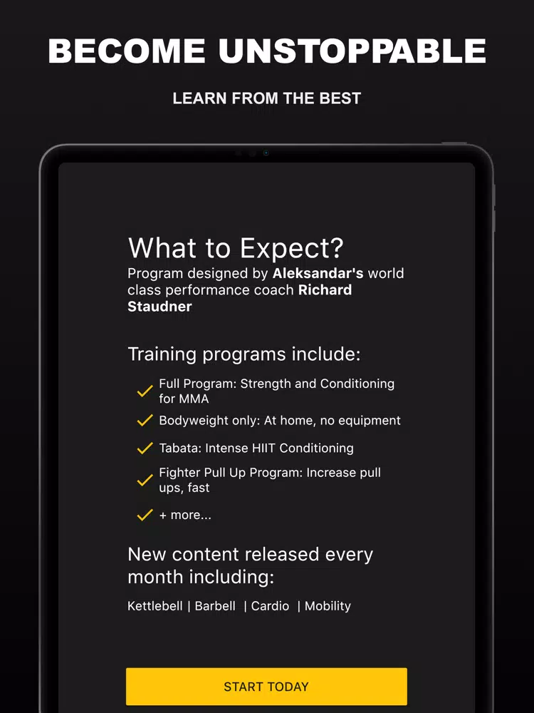 ATHLETE.CO MMA Workout Program iPad  Ekran Görüntüleri