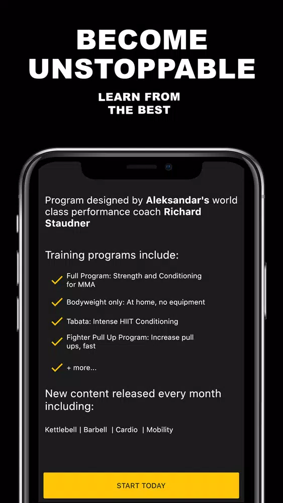 ATHLETE.CO MMA Workout Program Ekran Görüntüleri