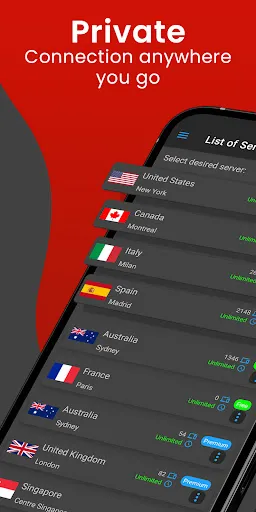 Capturas de tela do Tech VPN Pro / Protect Privacy