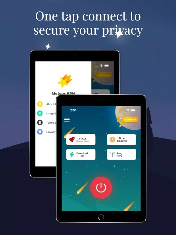 Screenshot di Meteor VPN: Fastest Proxy iPad 