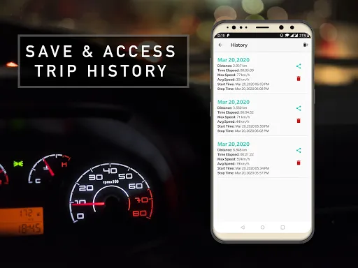 Capturas de tela do GPS Speedometer - Odometer