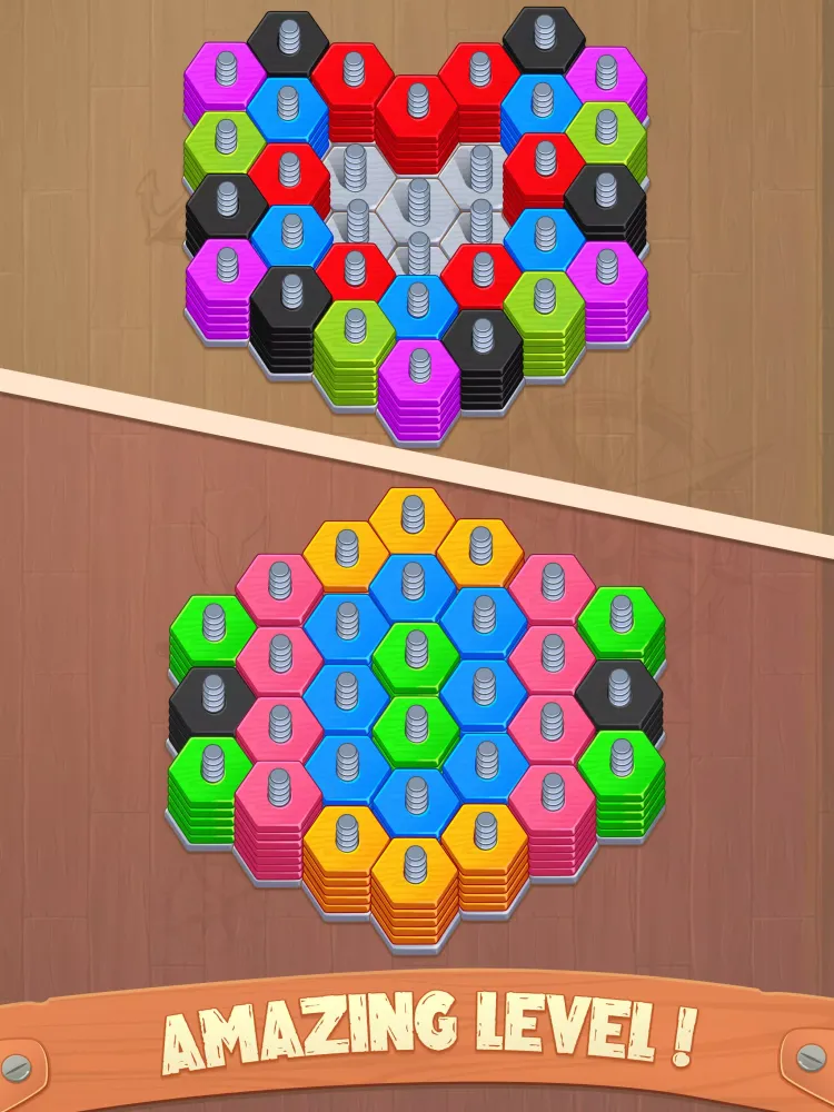 Capturas de pantalla de Wood Nuts Sort - Screws Puzzle