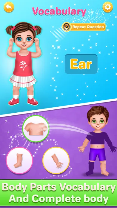 Captures d'écran de Human Body Parts Kids Learning