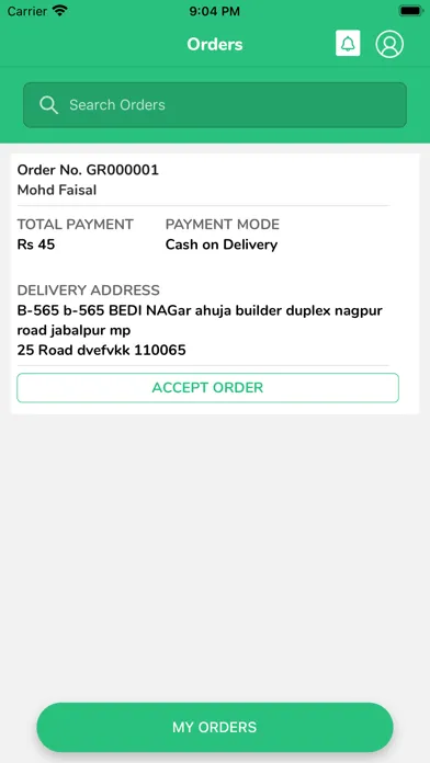 Grocery Delivery Partner 스크린샷