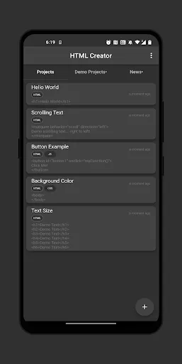HTML Creator スクリーンショット