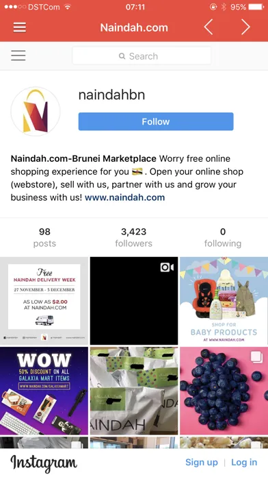 Tangkapan layar Naindah.com - Online Shopping