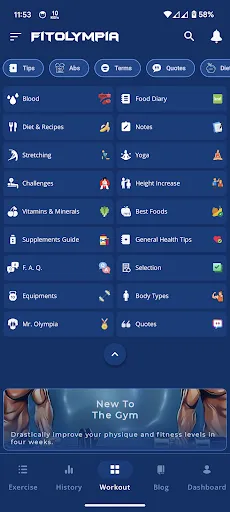 FitOlympia Pro - Gym Workouts Screenshots