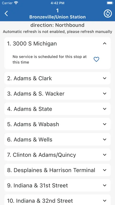 CTA Transit Tracker Ekran Görüntüleri