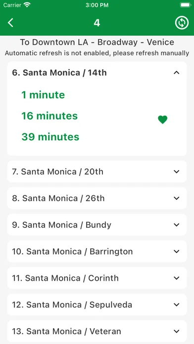 Captures d'écran de Los Angeles Bus Tracker