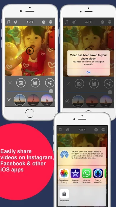 AvFX - awesome video effect, editor & background music edit for Instagram, Facebook, Youtube, Vine應用截圖