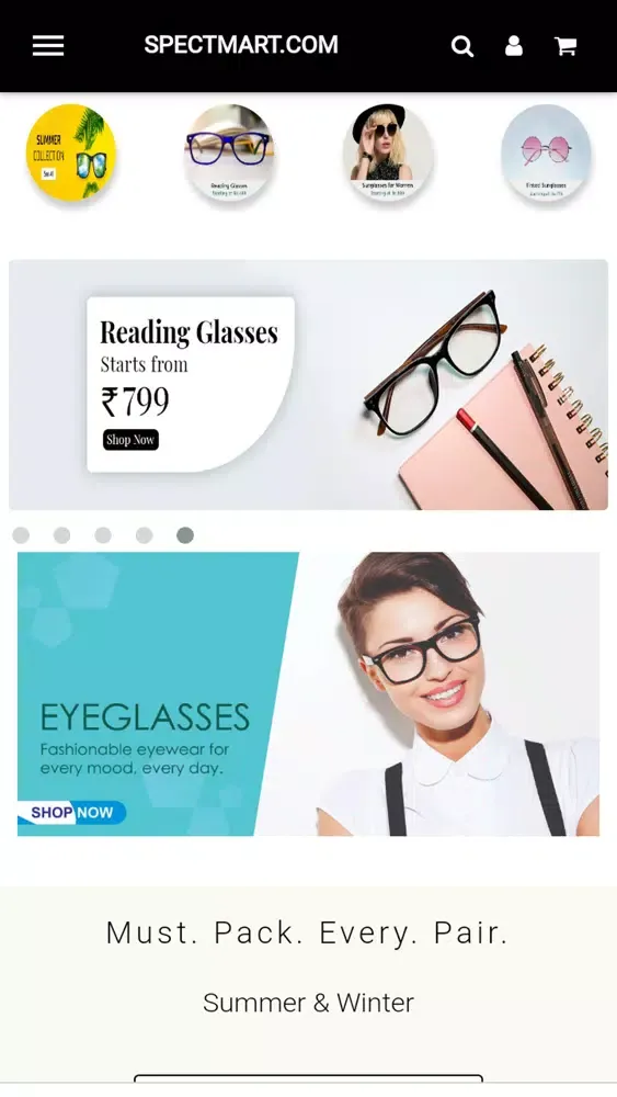 Capturas de tela do Spect Mart