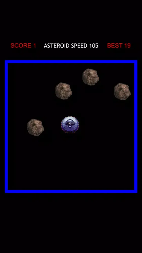 Ảnh chụp màn hình của Asteroid Avoider