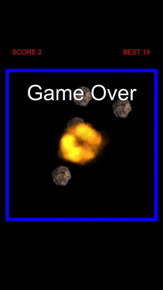 Ảnh chụp màn hình của Asteroid Avoider