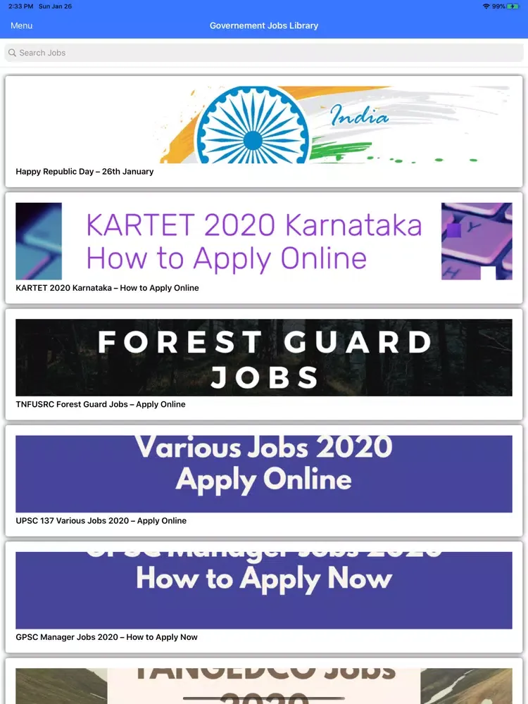 Zrzuty ekranu Government Jobs Library iPad 