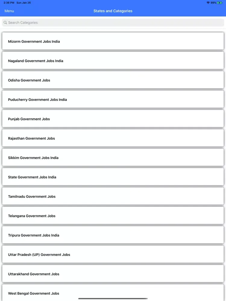 Zrzuty ekranu Government Jobs Library iPad 