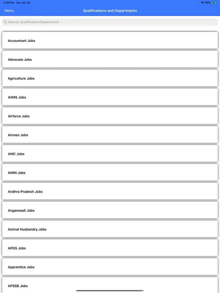 Zrzuty ekranu Government Jobs Library iPad 