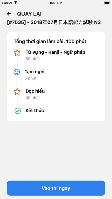Zrzuty ekranu TryJLPT-JAPANESE ONLINE TEST