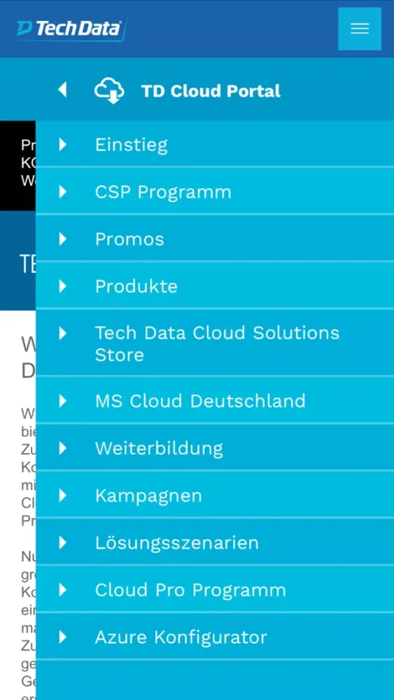 Tangkapan skrin Tech Data Microsoft News app