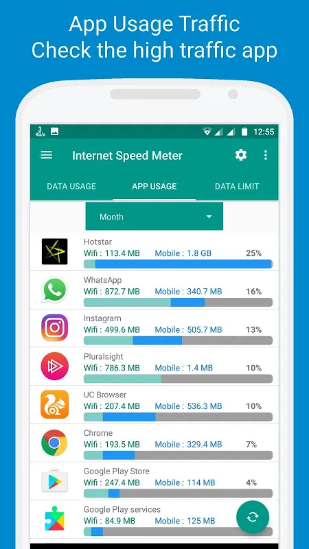Captures d'écran de Internet Speed Meter