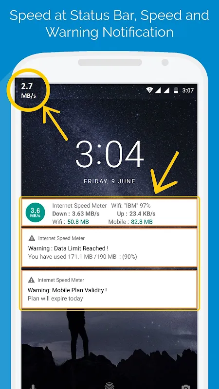 Captures d'écran de Internet Speed Meter
