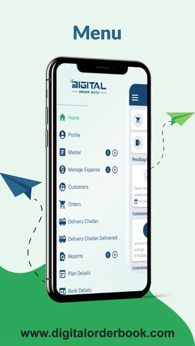 Capturas de tela do Digital Order Book
