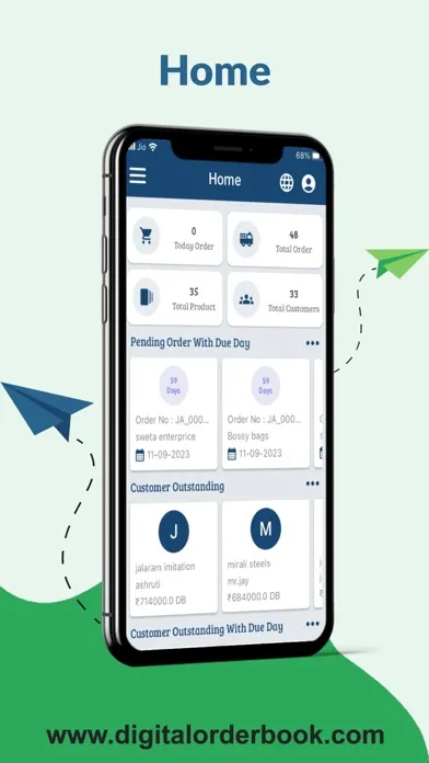 Capturas de tela do Digital Order Book