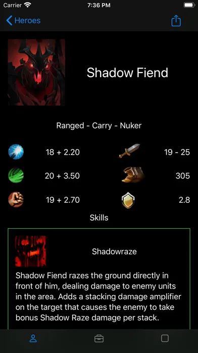 ภาพหน้าจอของ Armory for DOTA 2