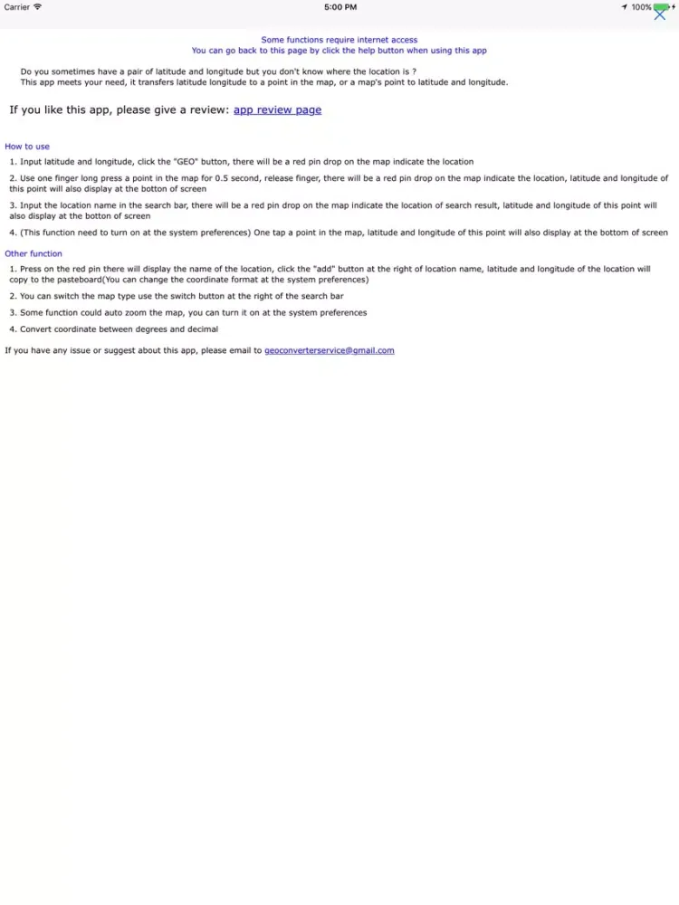 Tangkapan skrin Geo converter HD lite iPad 