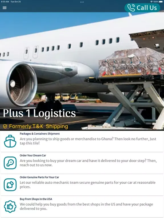 Plus1 Logistics iPad  スクリーンショット