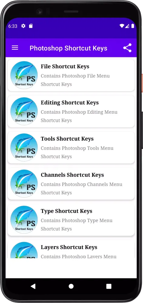 Photoshop Shortcut Keys 2023 Screenshots