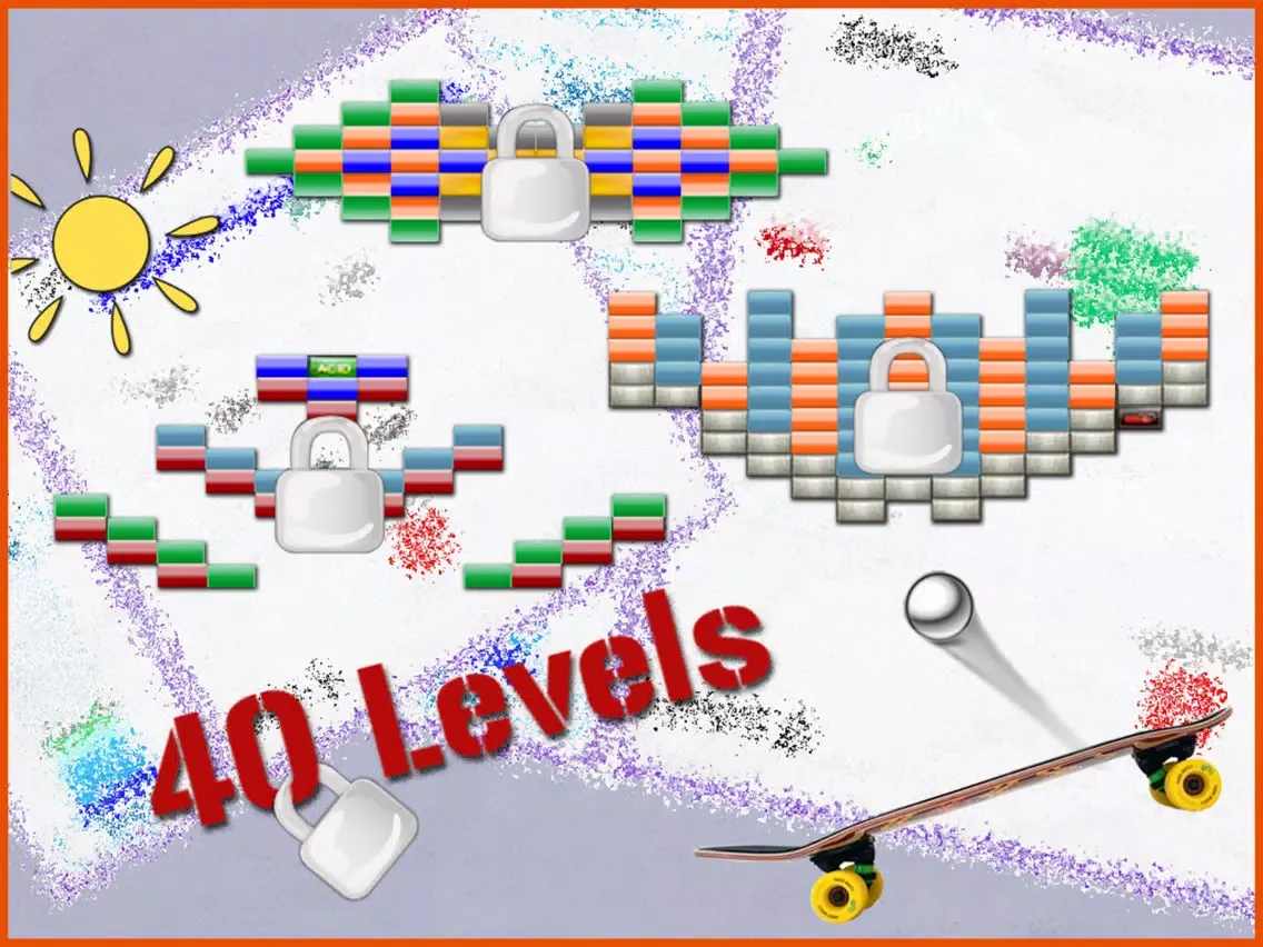 The Bricks Break Out Ball Game Lite iPad  Screenshots