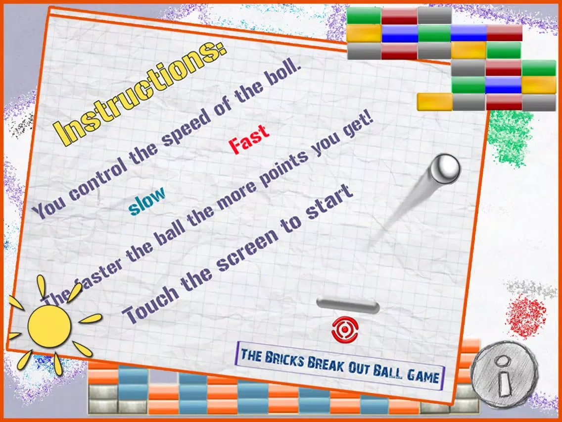 The Bricks Break Out Ball Game Lite iPad  Screenshots