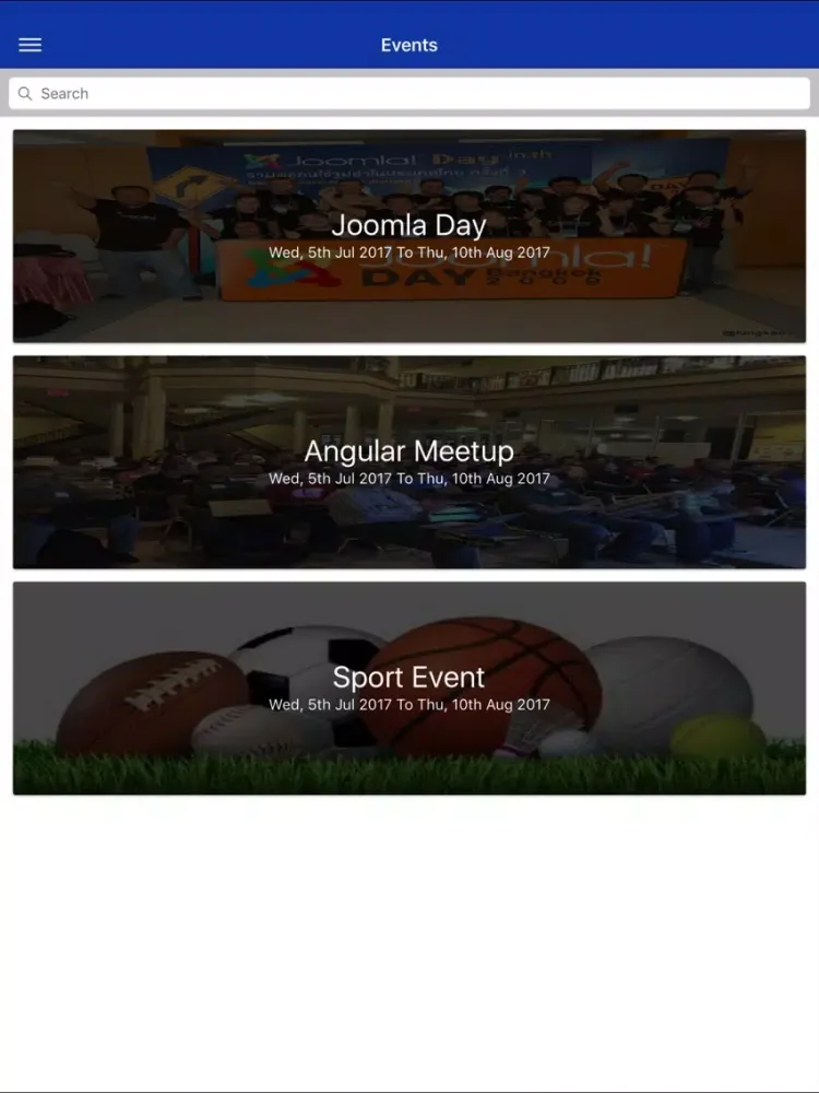 Capturas de tela do JTicketing iPad 