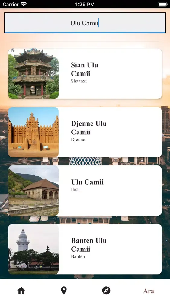 Ảnh chụp màn hình của Cami ve Kutsal Mekanlar