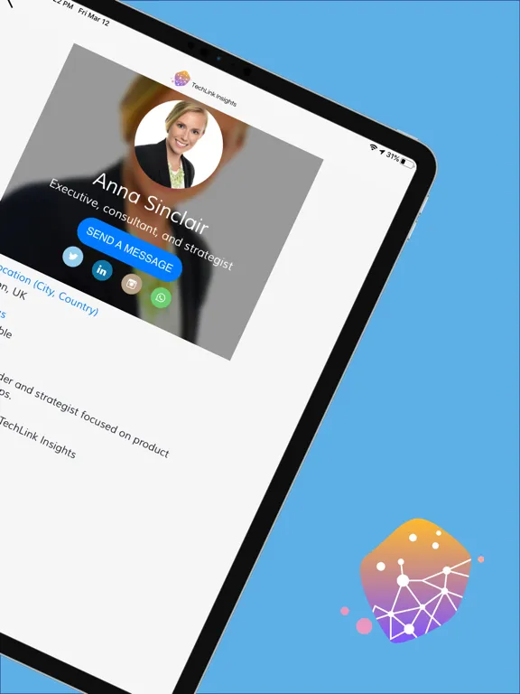 Ảnh chụp màn hình của TechLink Insights iPad 