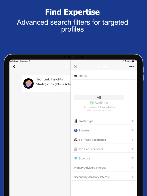 Capturas de pantalla de TechLink Insights iPad 