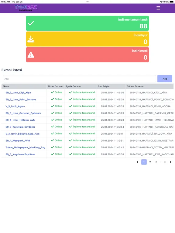 Zrzuty ekranu Techmax CMS iPad 