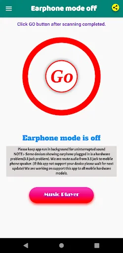 Earphone mode off Screenshots