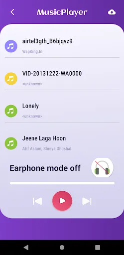 Earphone mode off Screenshots