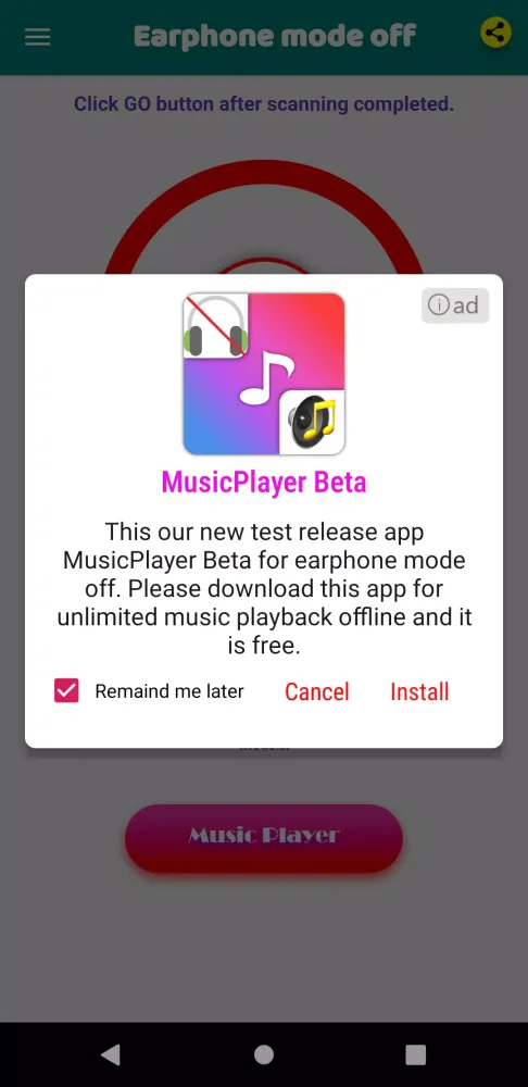 Captures d'écran de Earphone Mode Off Beta