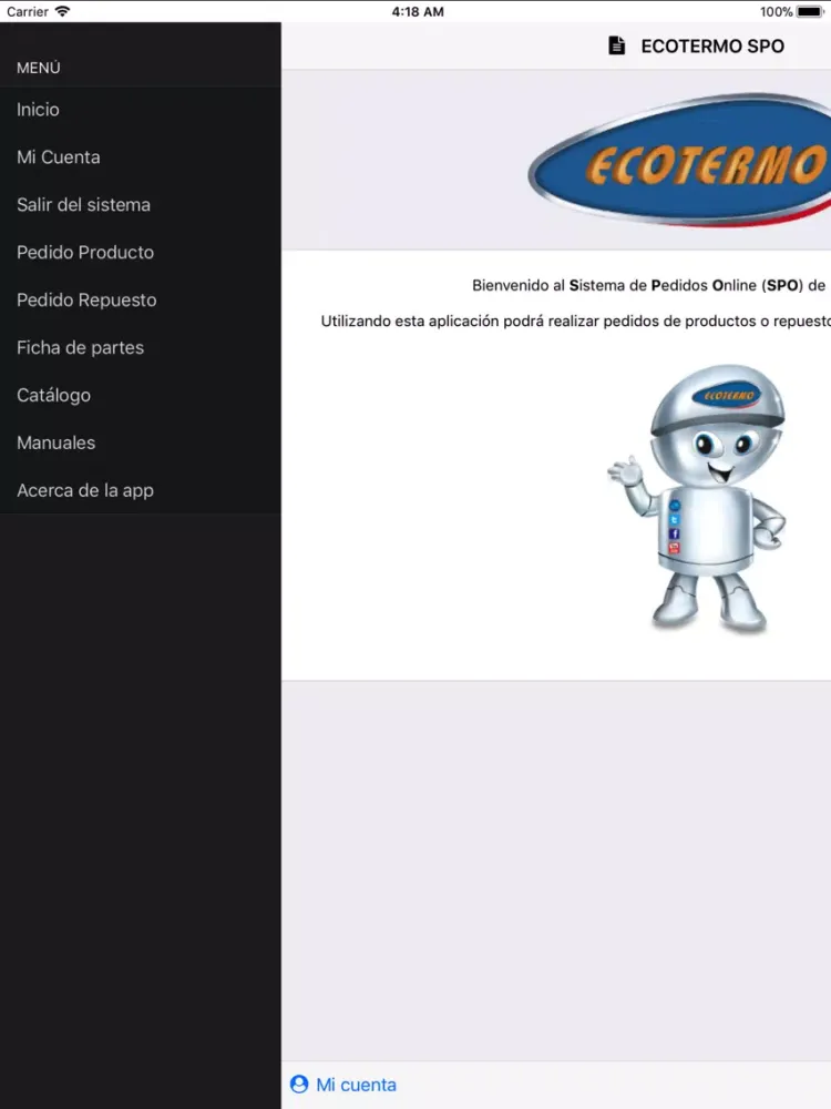 Screenshot di Ecotermo SPO iPad 