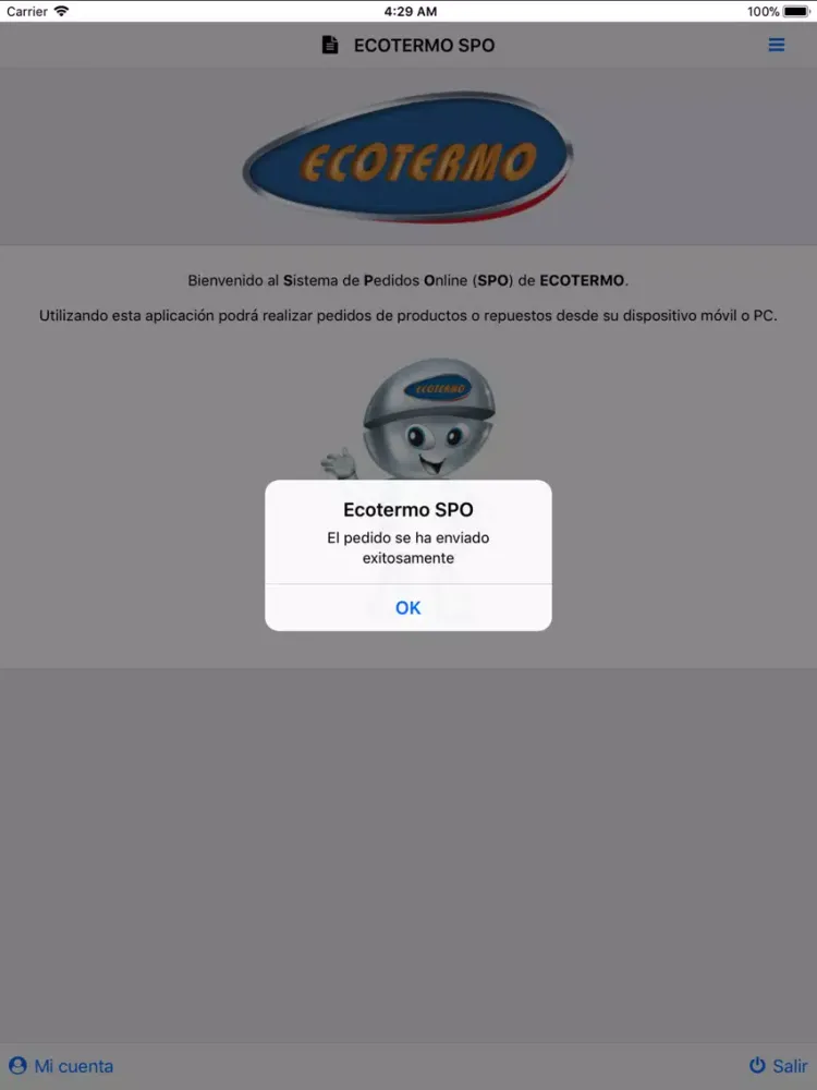 Screenshot di Ecotermo SPO iPad 