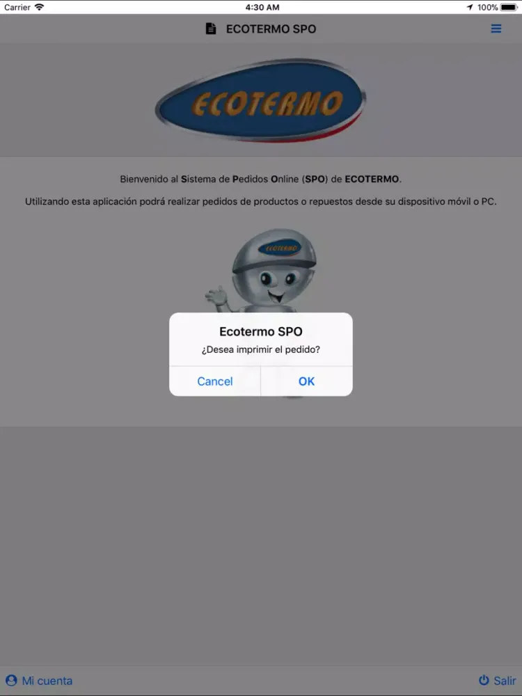 Screenshot di Ecotermo SPO iPad 