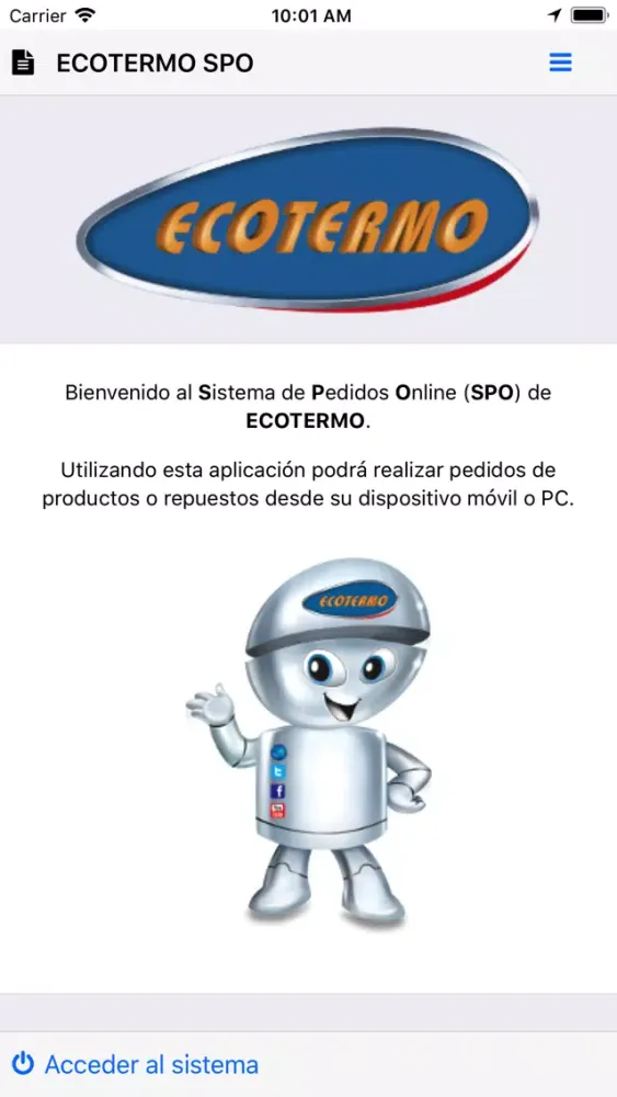 Screenshot di Ecotermo SPO
