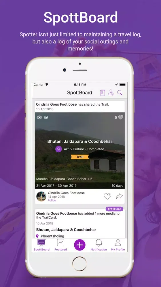 Capturas de tela do Spotter - Socio Travel App