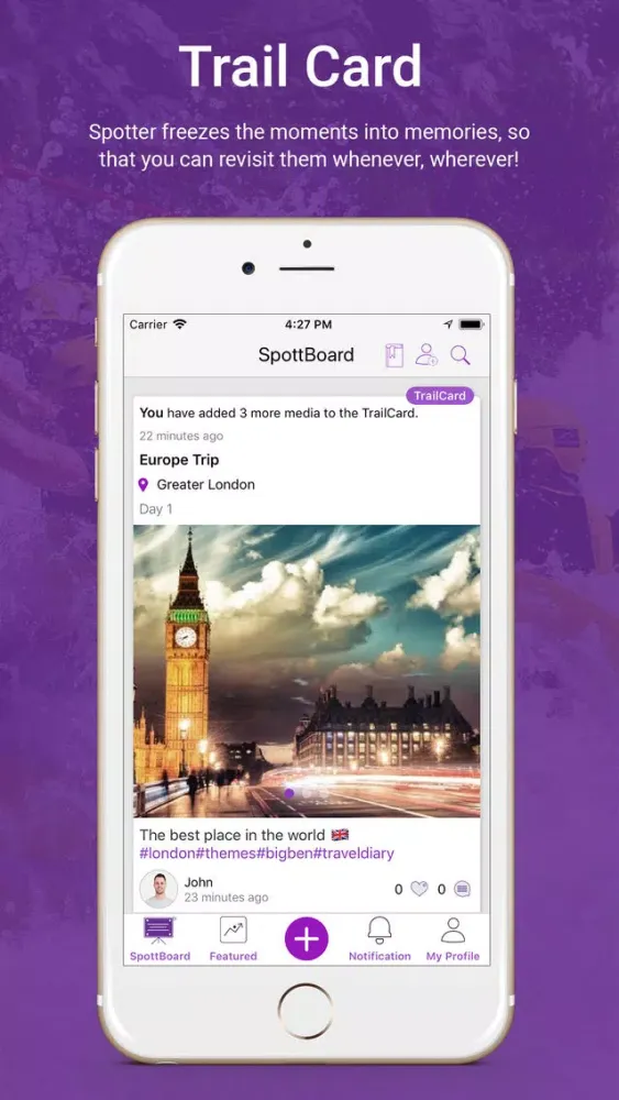 Capturas de tela do Spotter - Socio Travel App
