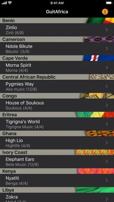Ảnh chụp màn hình của GuitAfrica