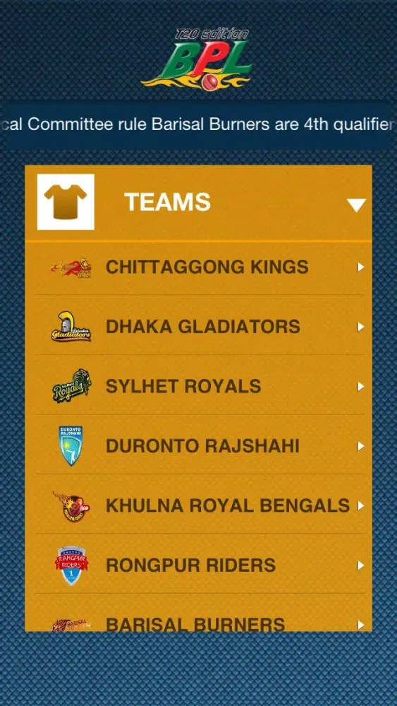 Zrzuty ekranu T20 Cricket - BPL edition